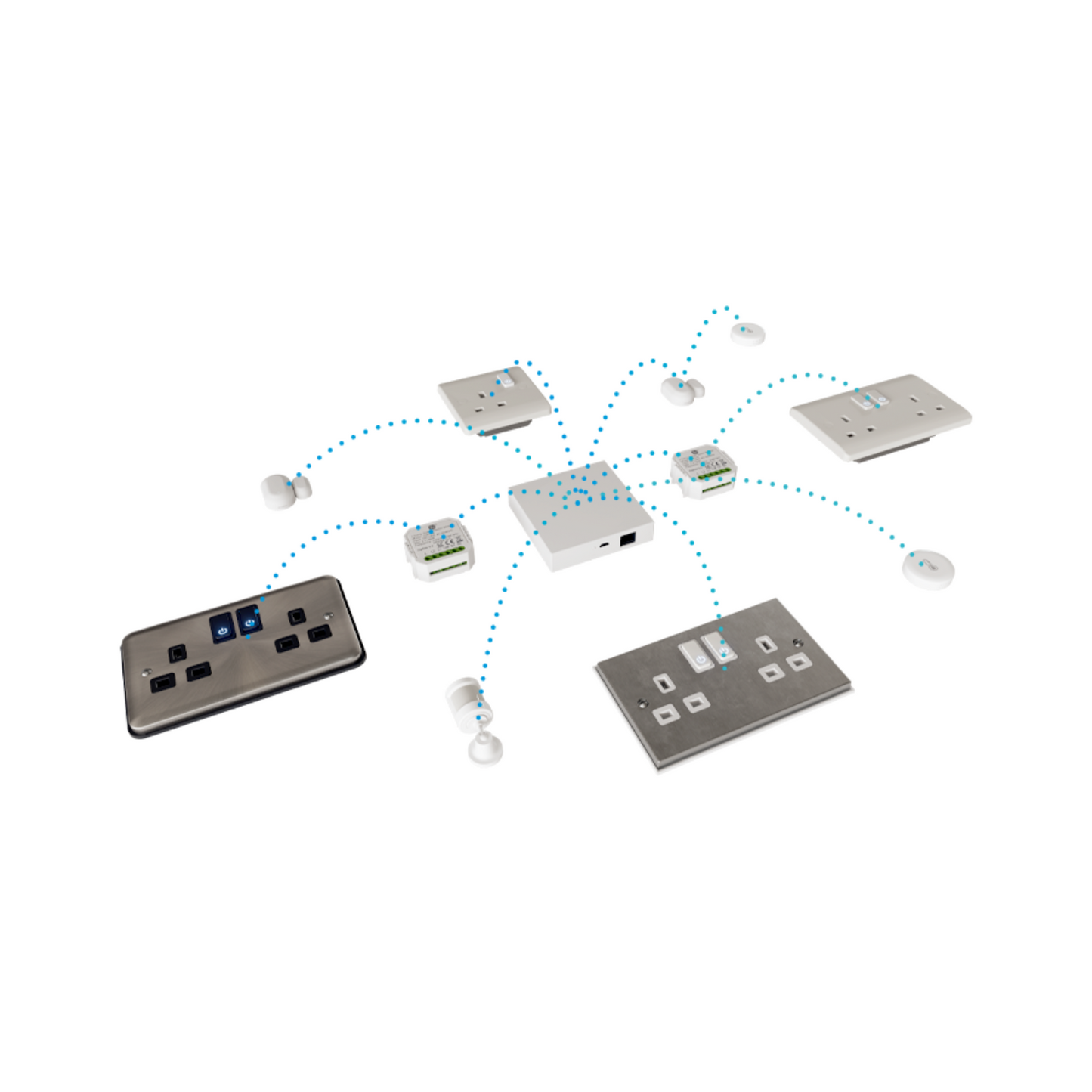Satin Chrome Zigbee Smart Socket